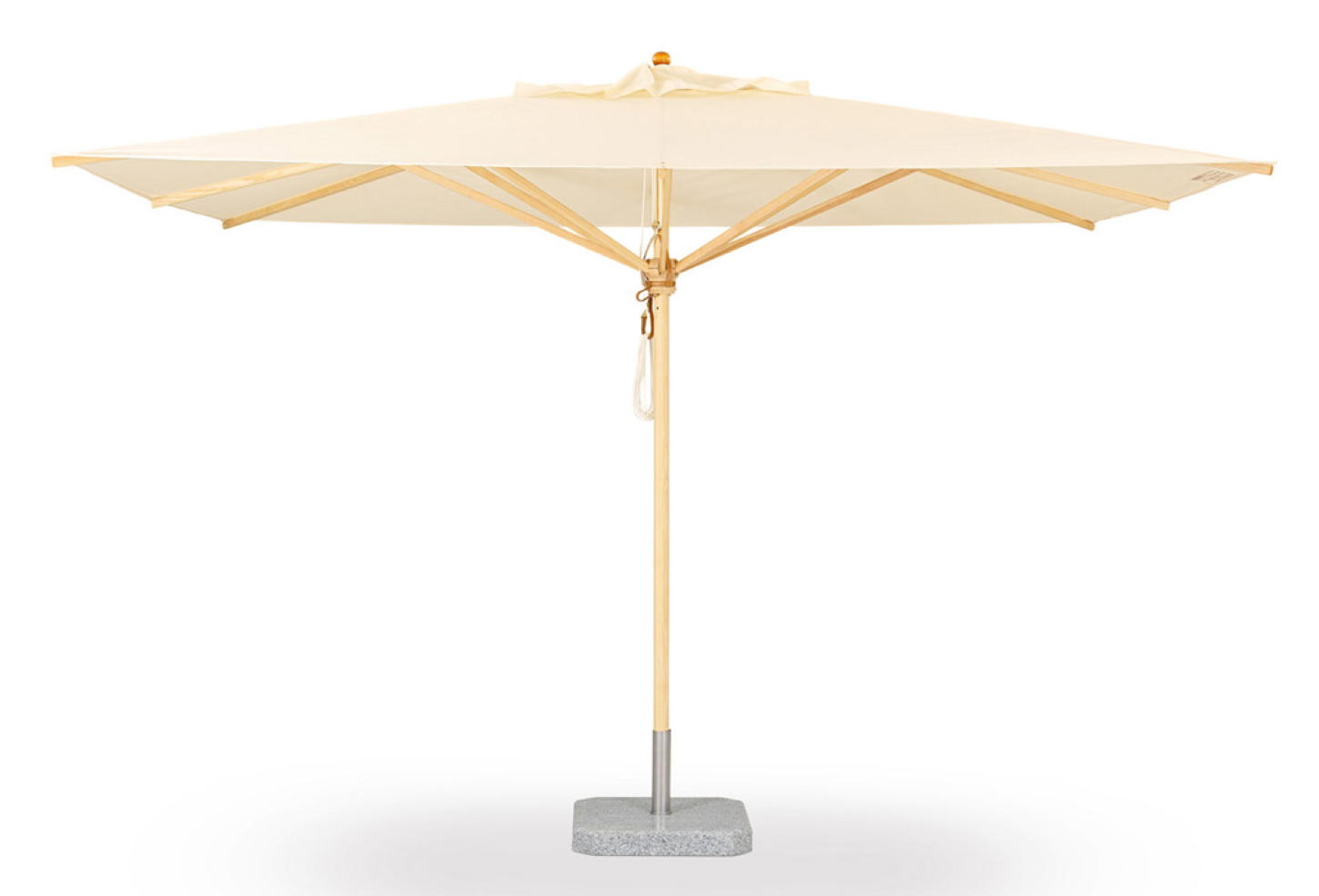 Sonnenschirm Weish�upl Klassik Schirm mit Knick 150x200cm Holz Acryl GEDECKT